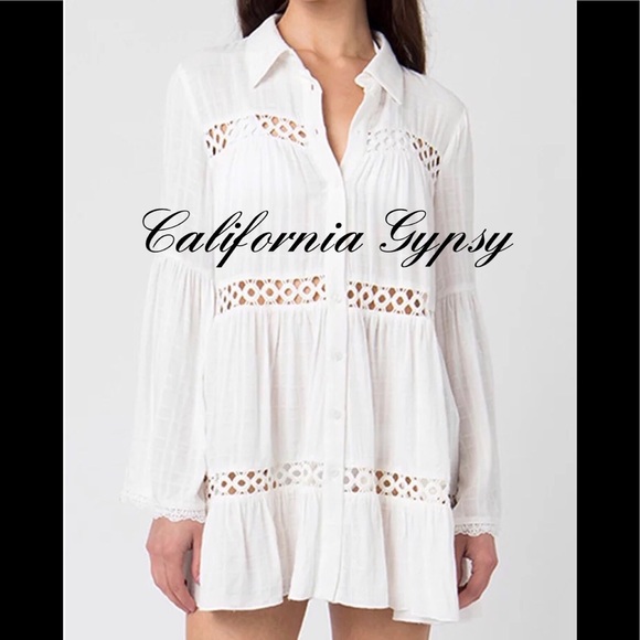 Bohemian Gypsy Mini Dress Coverup - Picture 4 of 13